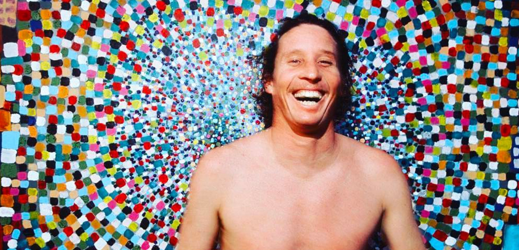 Shawn "Barney" Barron with his art