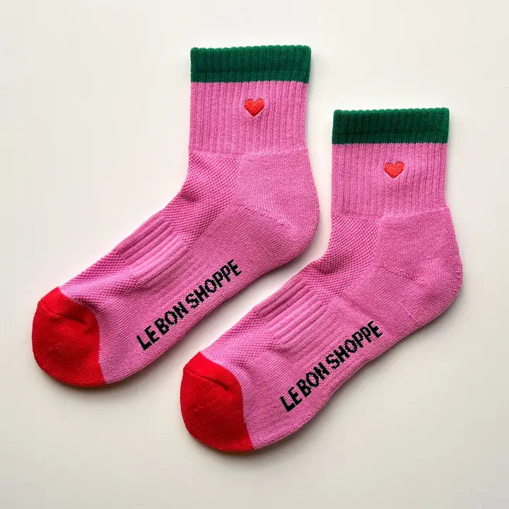 Embroidered Color Block Girlfriend Socks