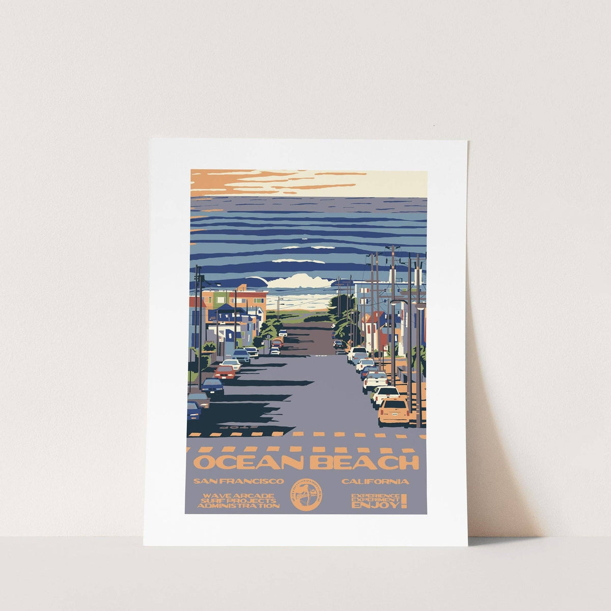Ocean Beach Surf Art Print