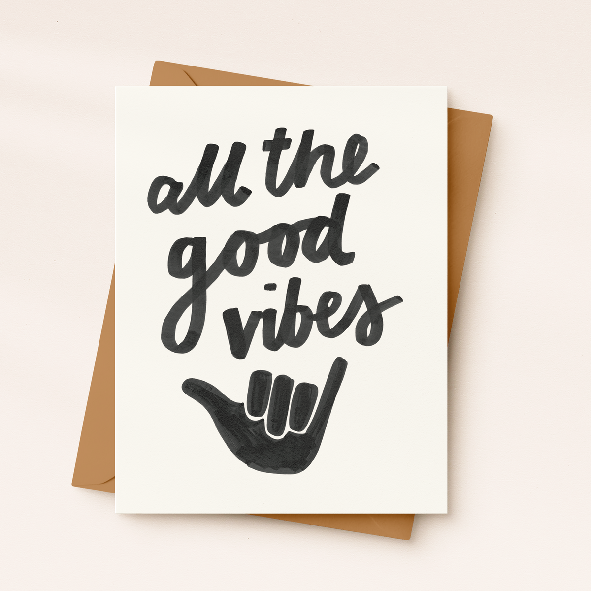 All The Good Vibes Card | Shaka Card | Surf Aesthetic