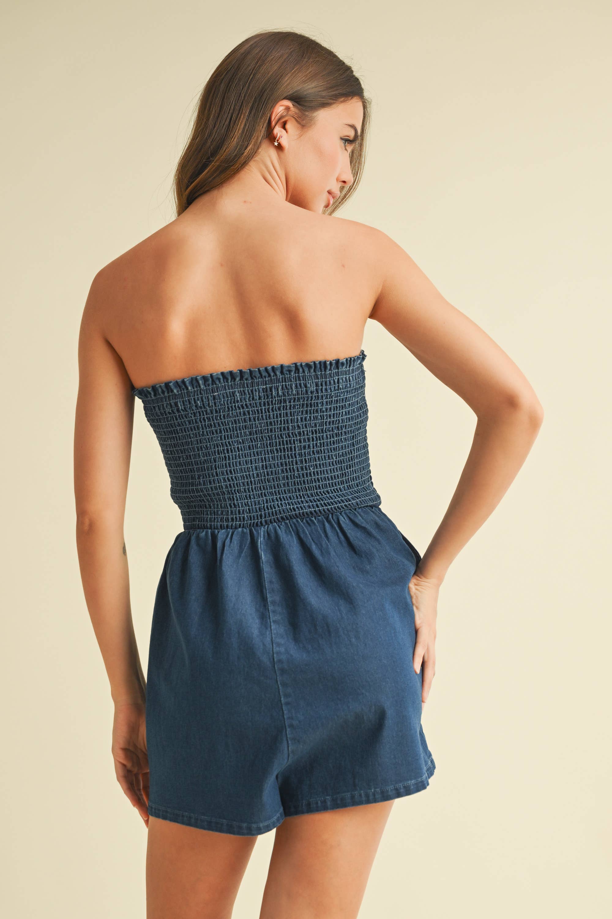 Ana Denim Romper