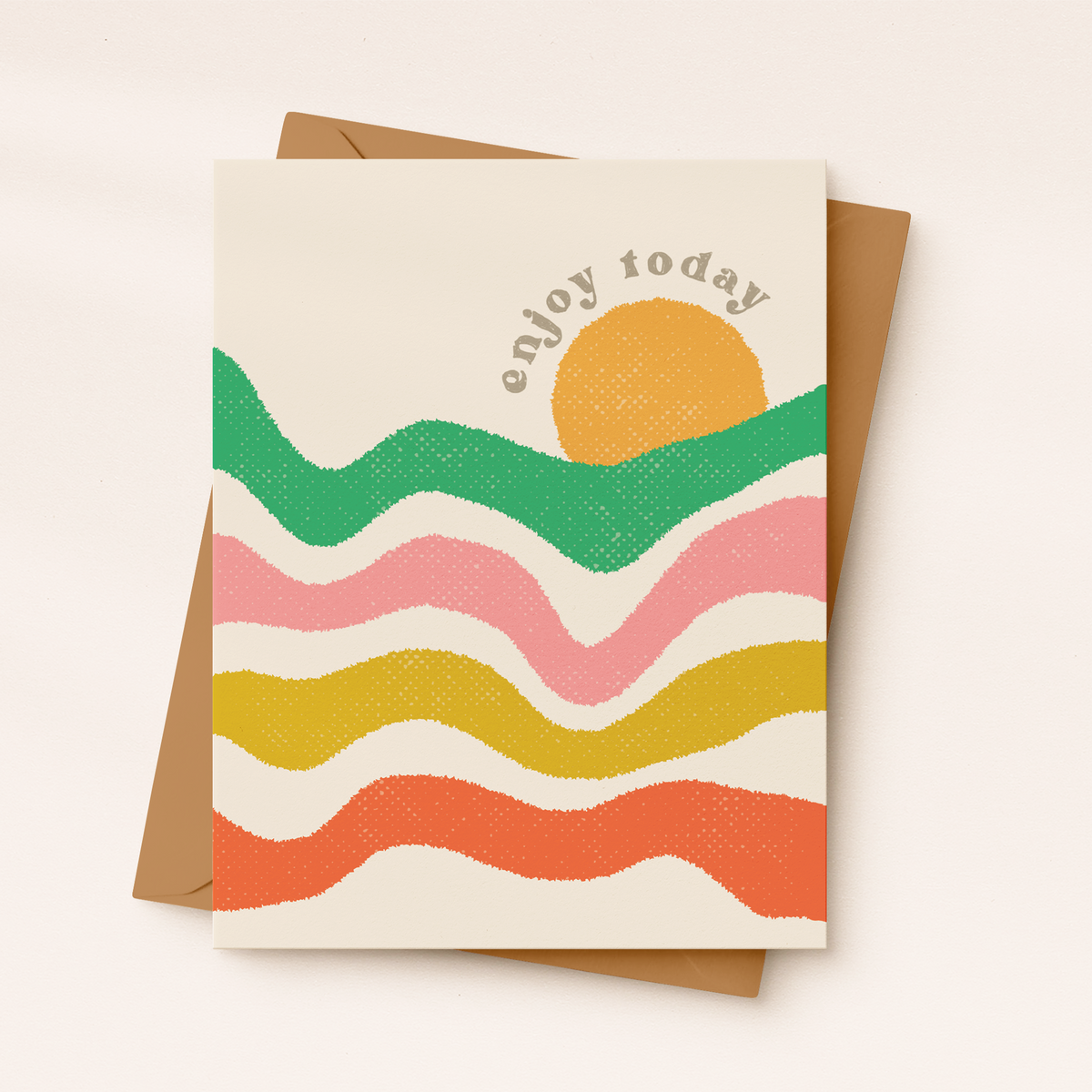 Enjoy Today Card | Colorful Birthday Card | Beach card