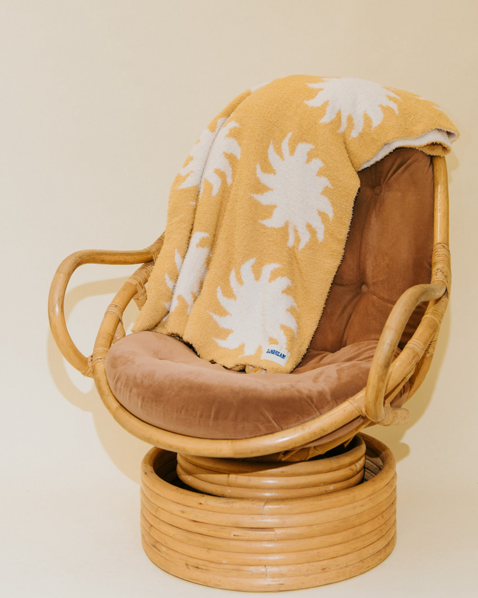 Sun Plush Throw - Marigold Yellow