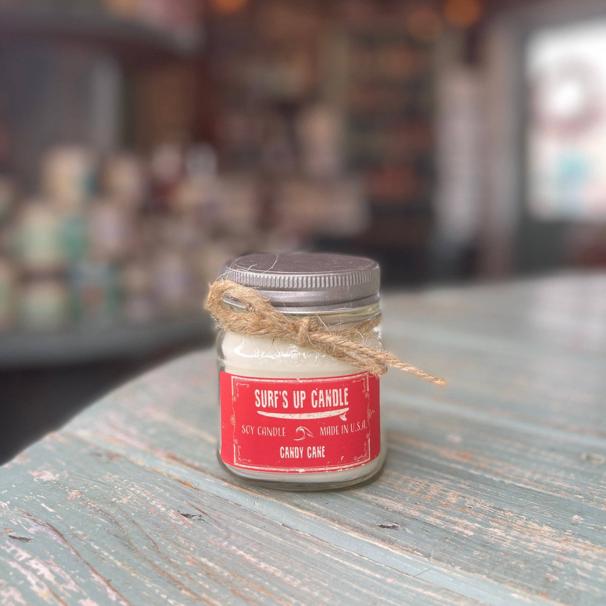 Candy Cane Mason Jar Candle - Original Collection: 16oz Large
