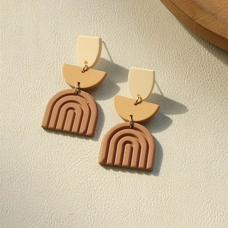 Desert Rainbow Clay Earrings