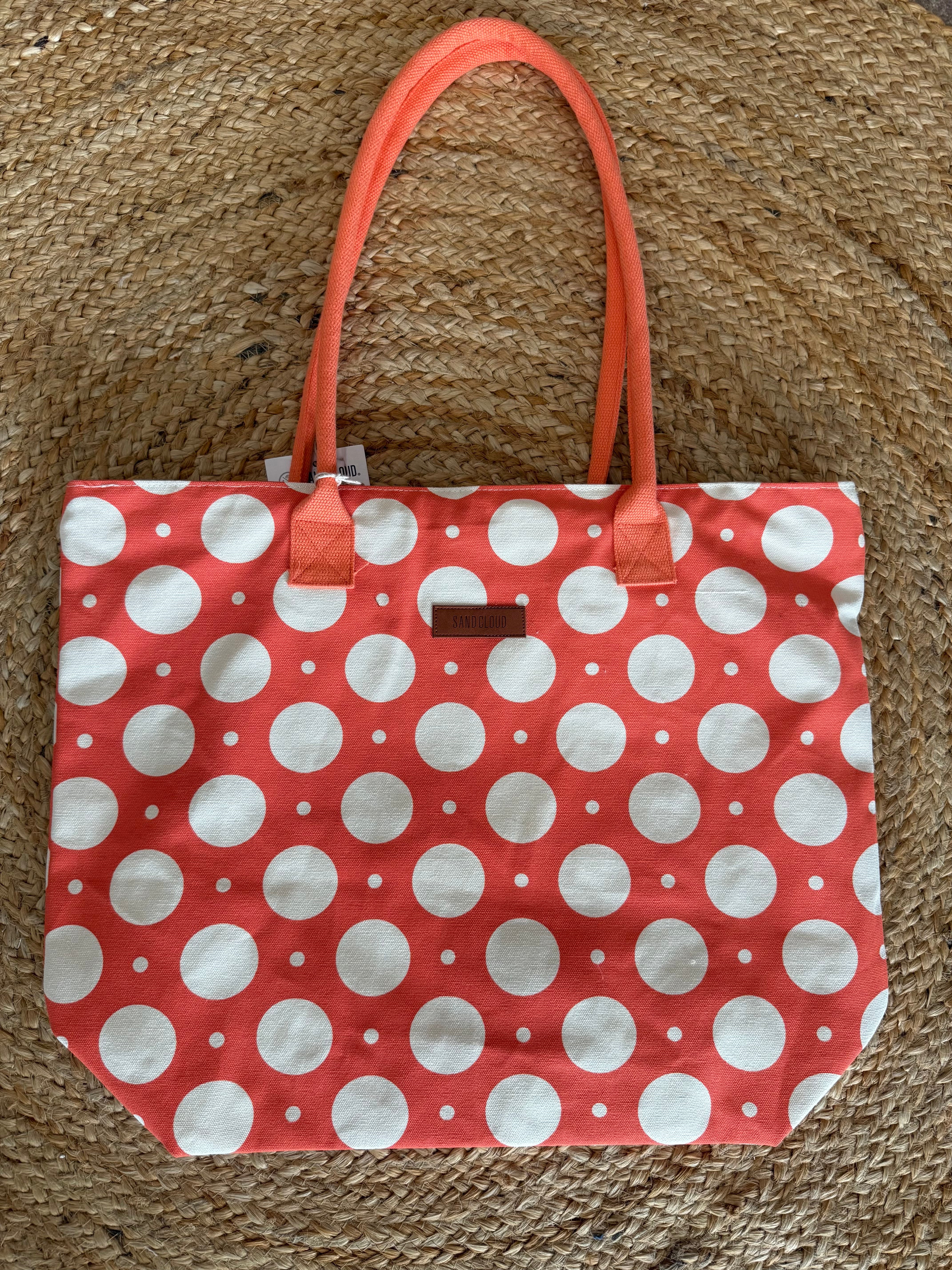 SAND CLOUD POLKA DOT BEACH TOTE