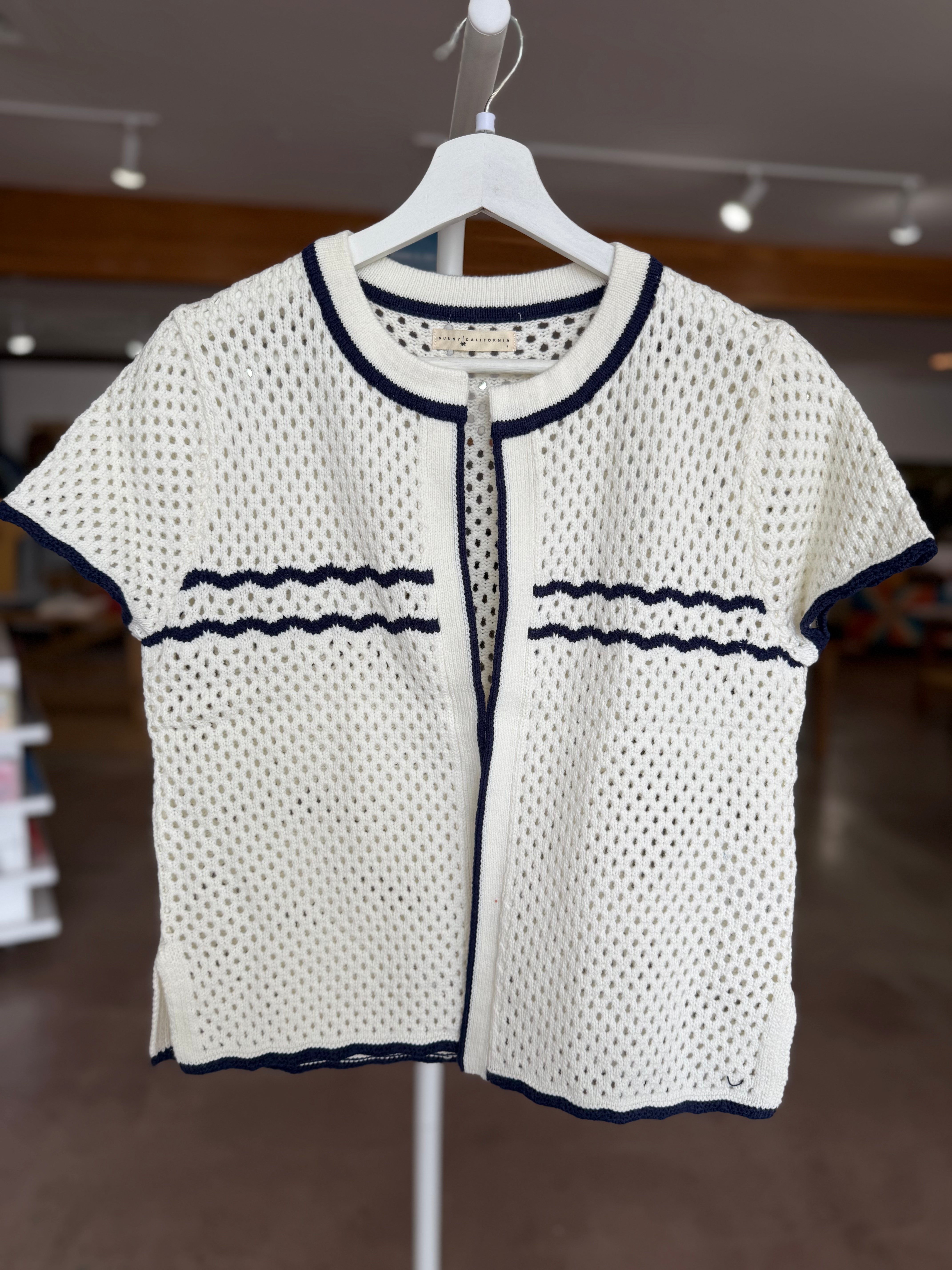 Catalina Crochet Knit Cardigan