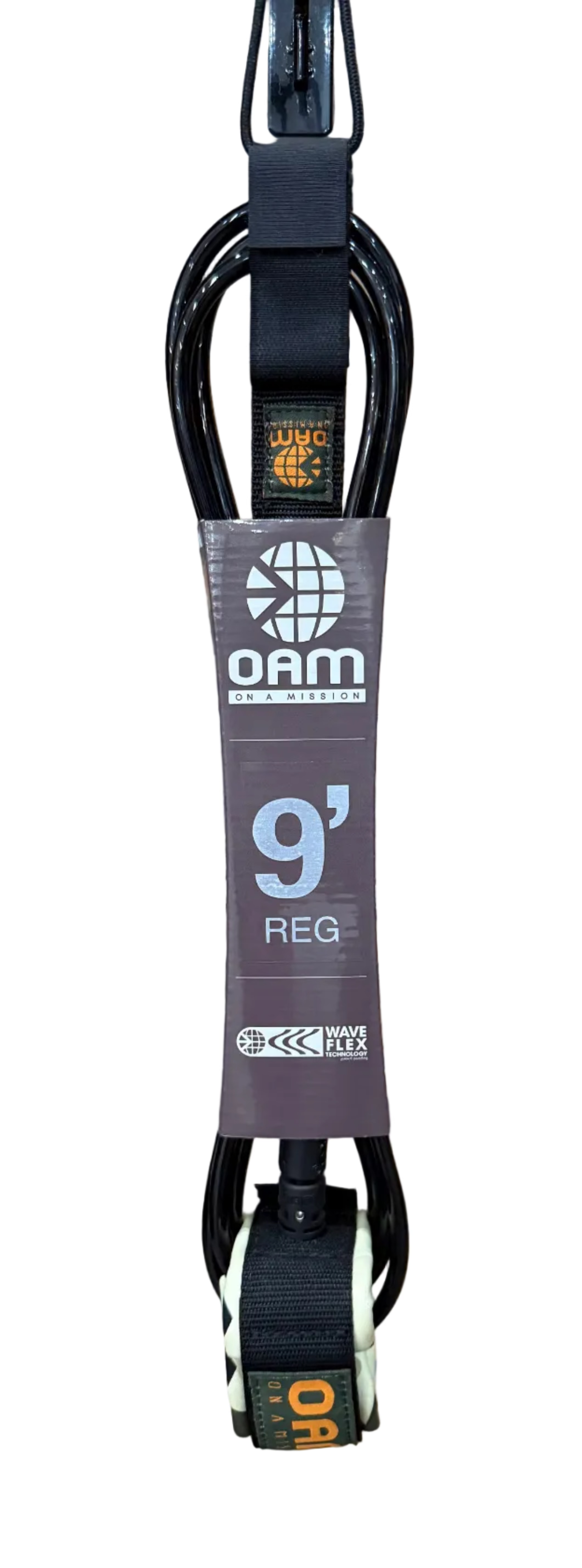 9 foot surf leash with camo details