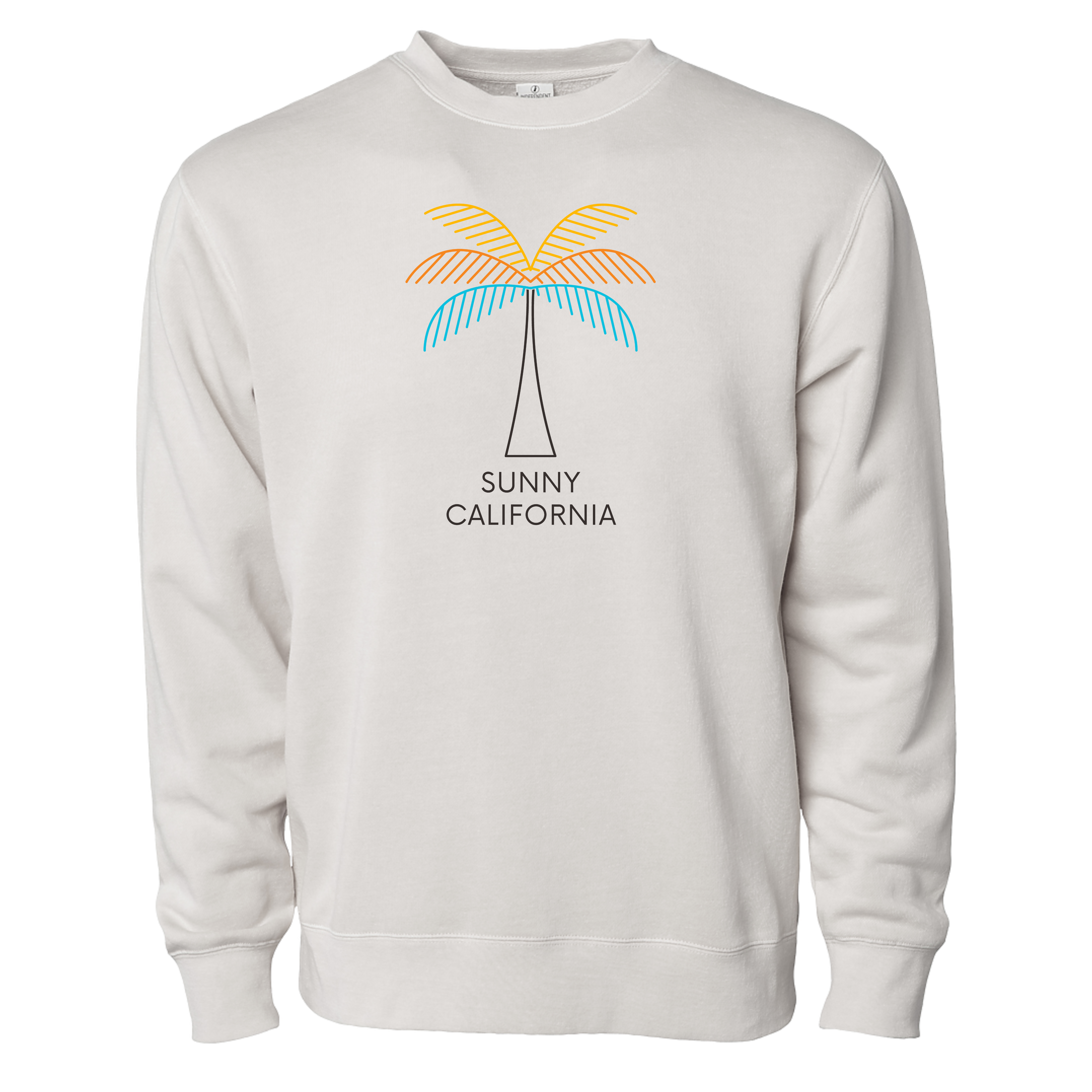 Sunny California Solo Palm Classic Crew Fleece - Brand Colors