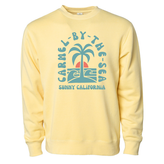 SUNNY CALIFORNIA CARMEL ISLAND CLASSIC CREW FLEECE