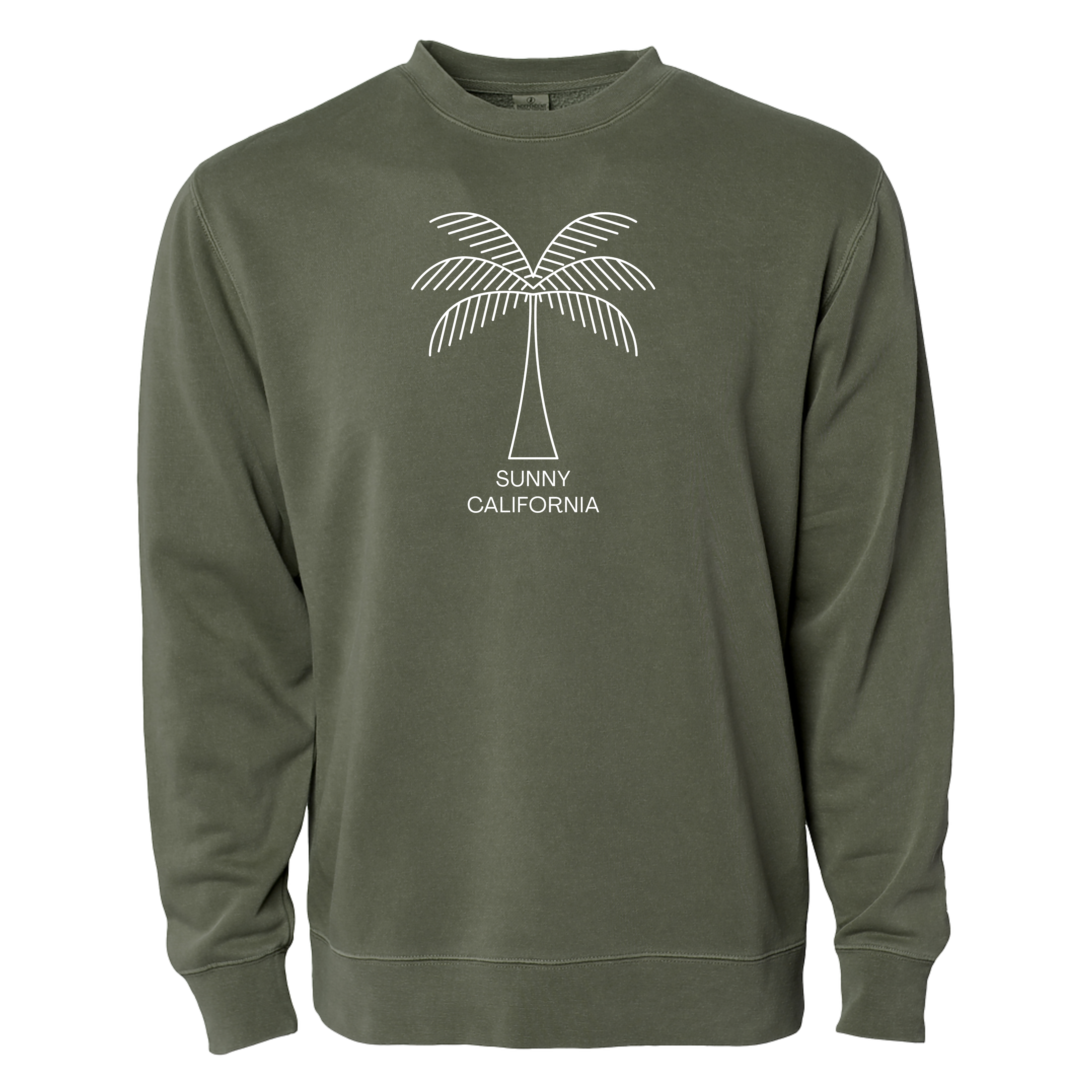 Sunny California Solo White Palm Classic Crew Fleece
