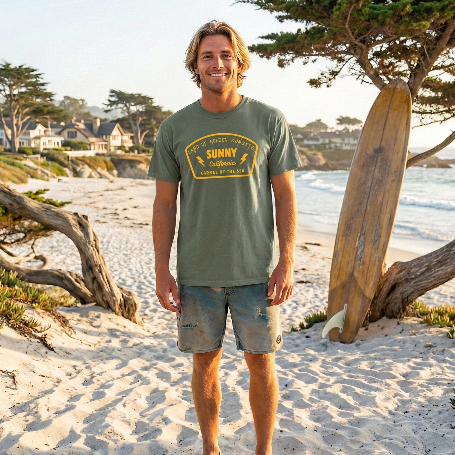 Sunny California Golden Sunset Tee