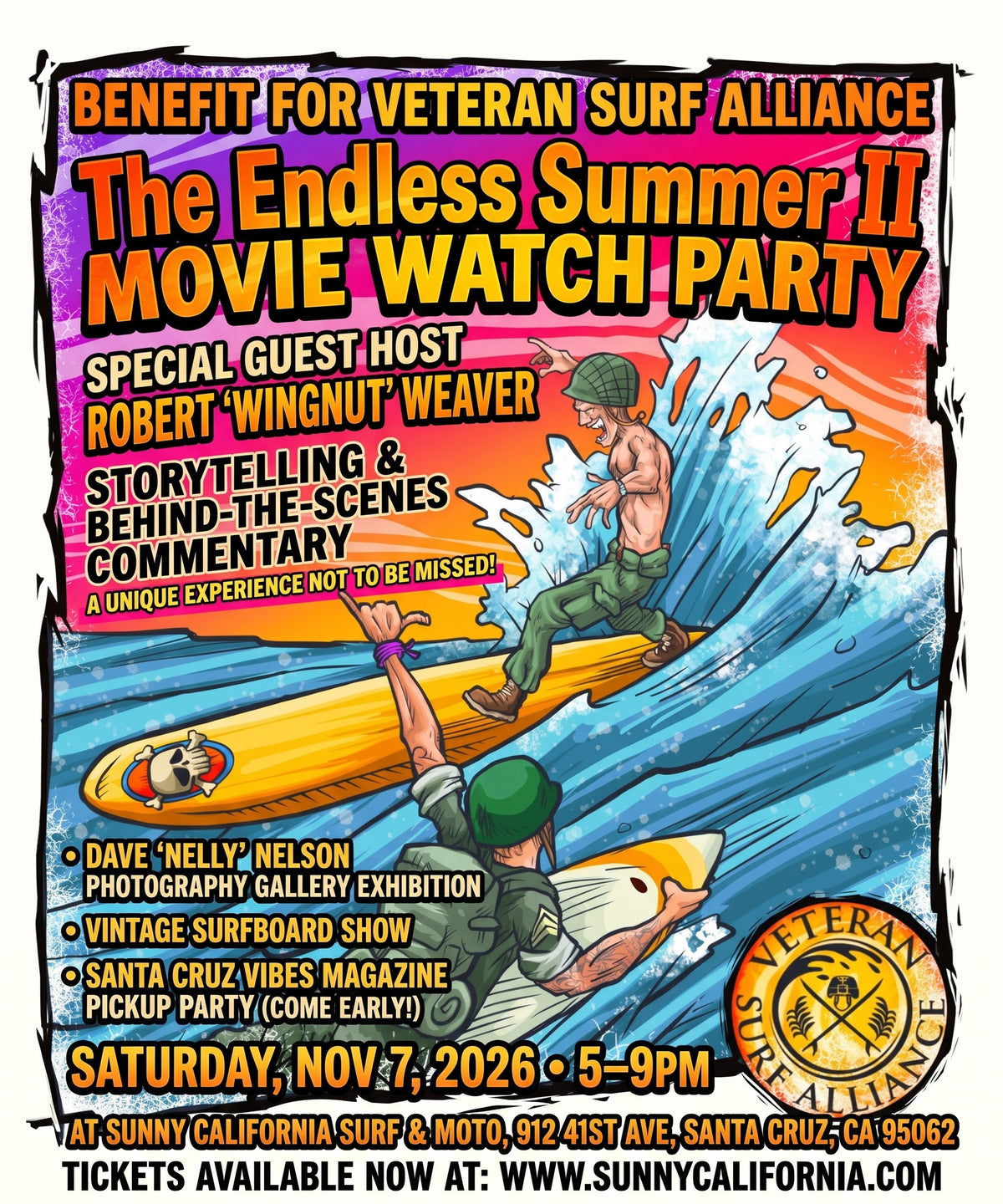 An Evening with Robert "Wingnut" Weaver: Benefit for Veteran Surf Alliance