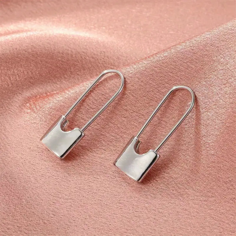 Metal Lock Earrings