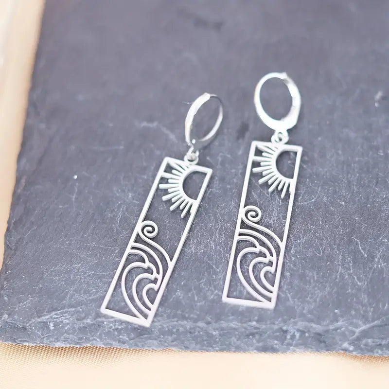 Sun & Sea Rectangle Earrings
