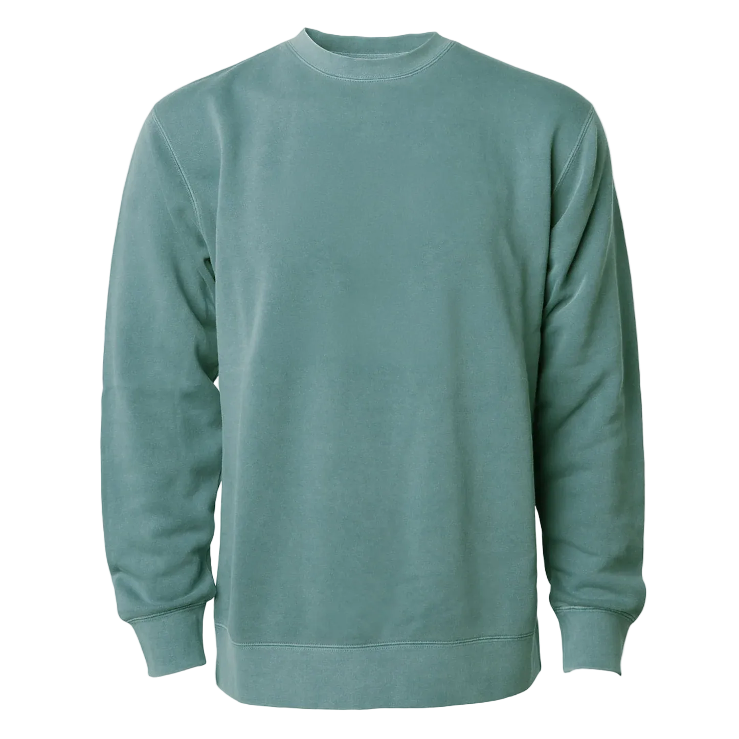 Green sweatshirt on a white background