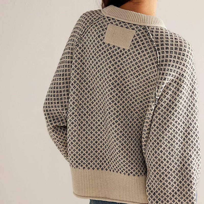 Tracy Jacquard Pullover Sweater