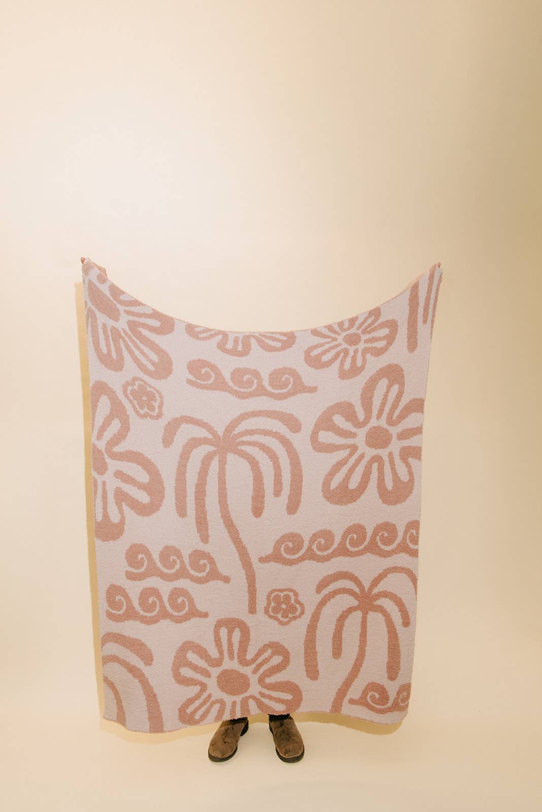 Hanalei Plush Throw - Island Blush