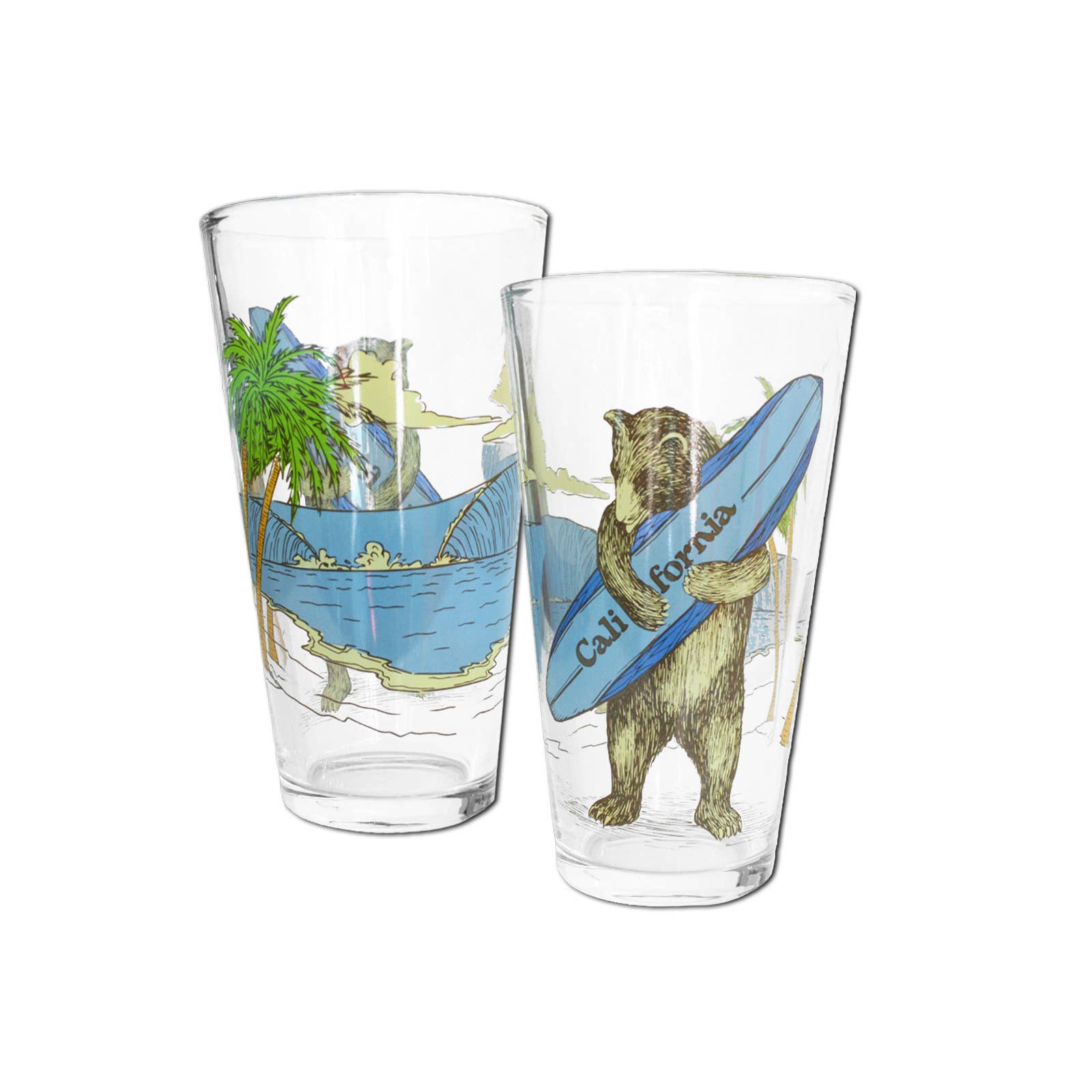 Surf Bear Pint Glass