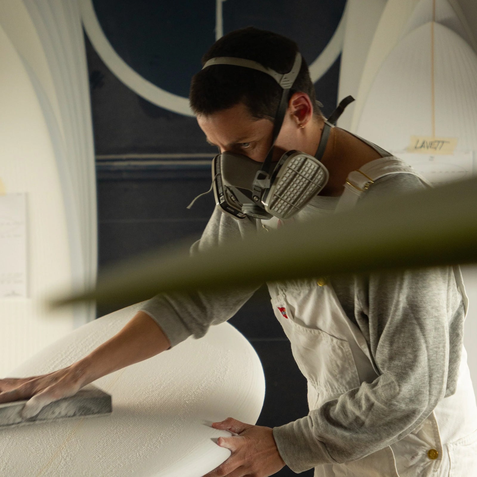 Mando Surf Co shaping a surfboard in their California shop