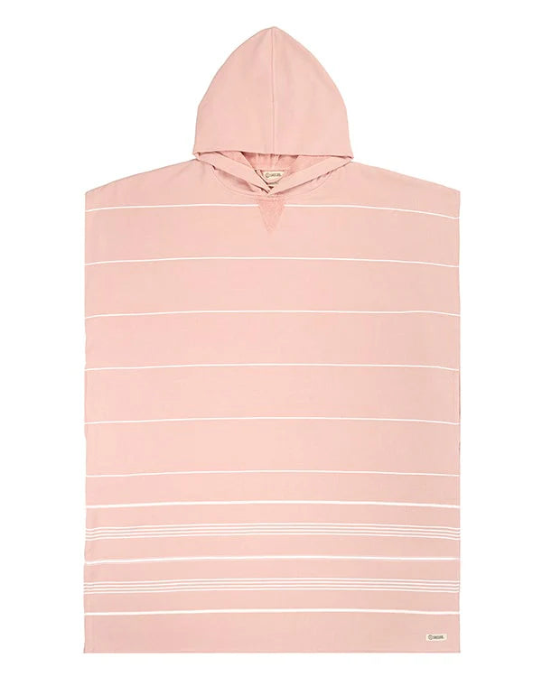 Pink Sand Cloud Border Classic Stripe Poncho