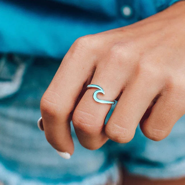 Enameled Wave Ring