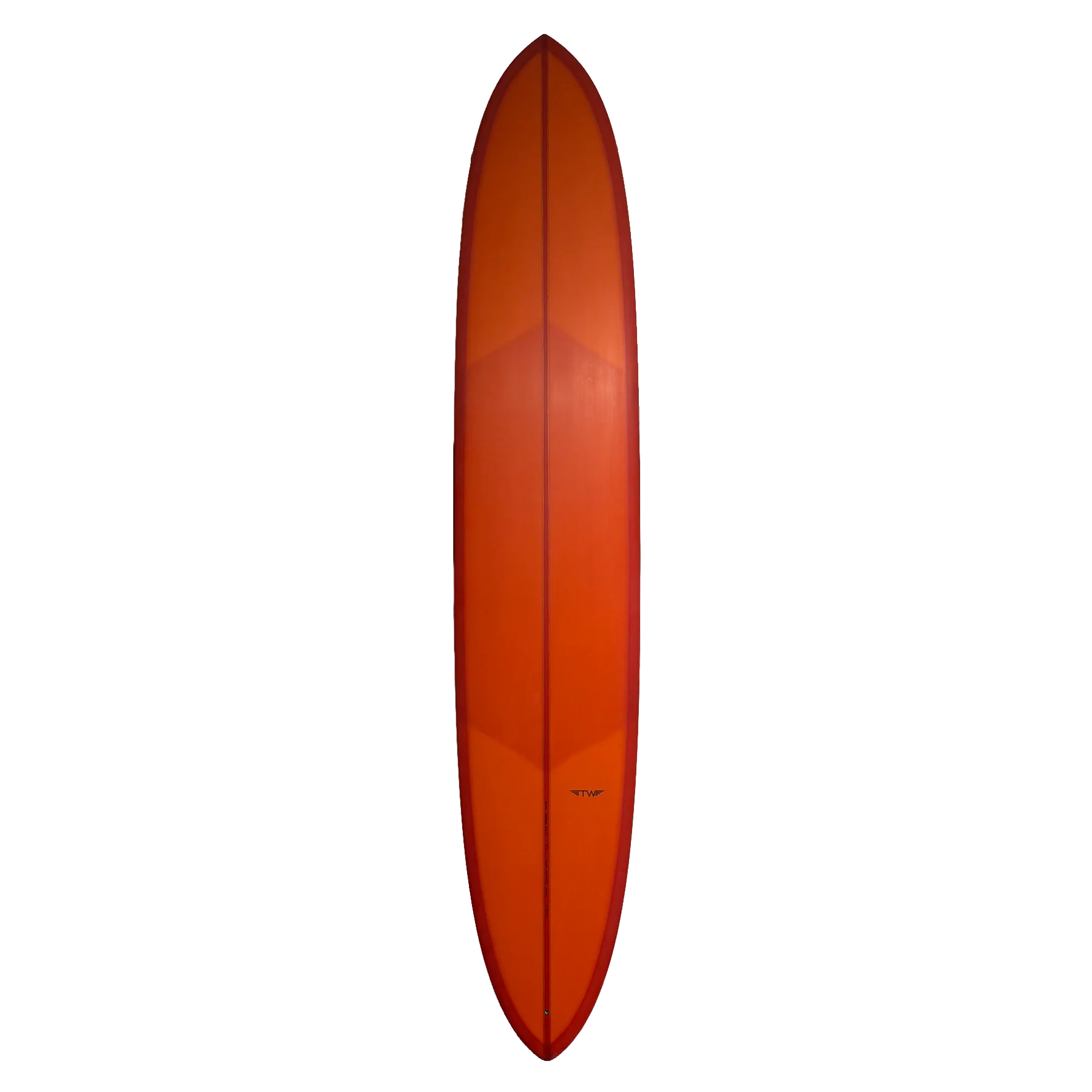 Red surfboard on a white background