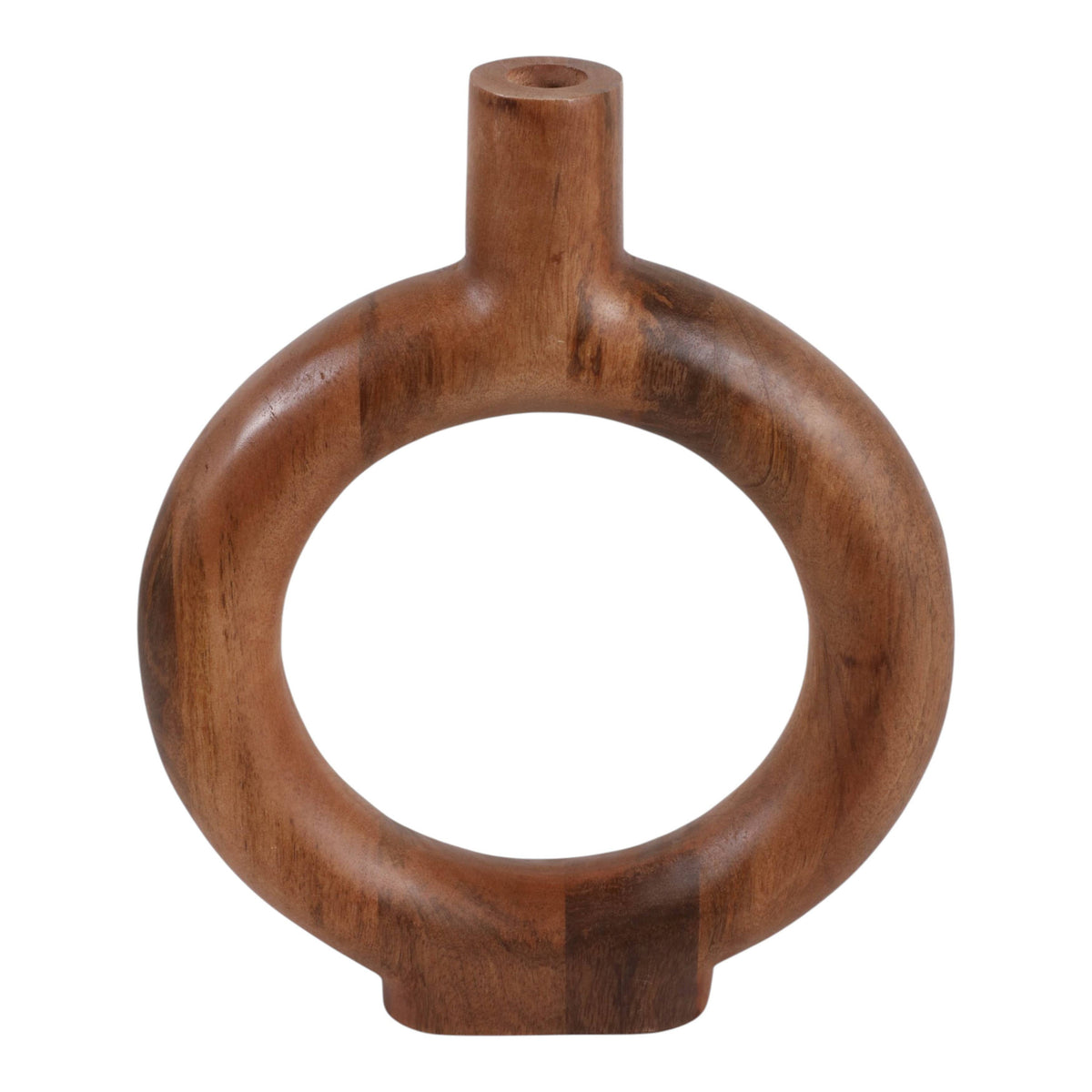 Wooden ring-shaped object on a white background
