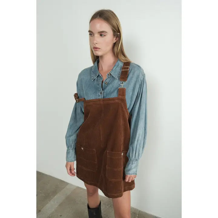 SC Corduroy Lines Mini Dress
