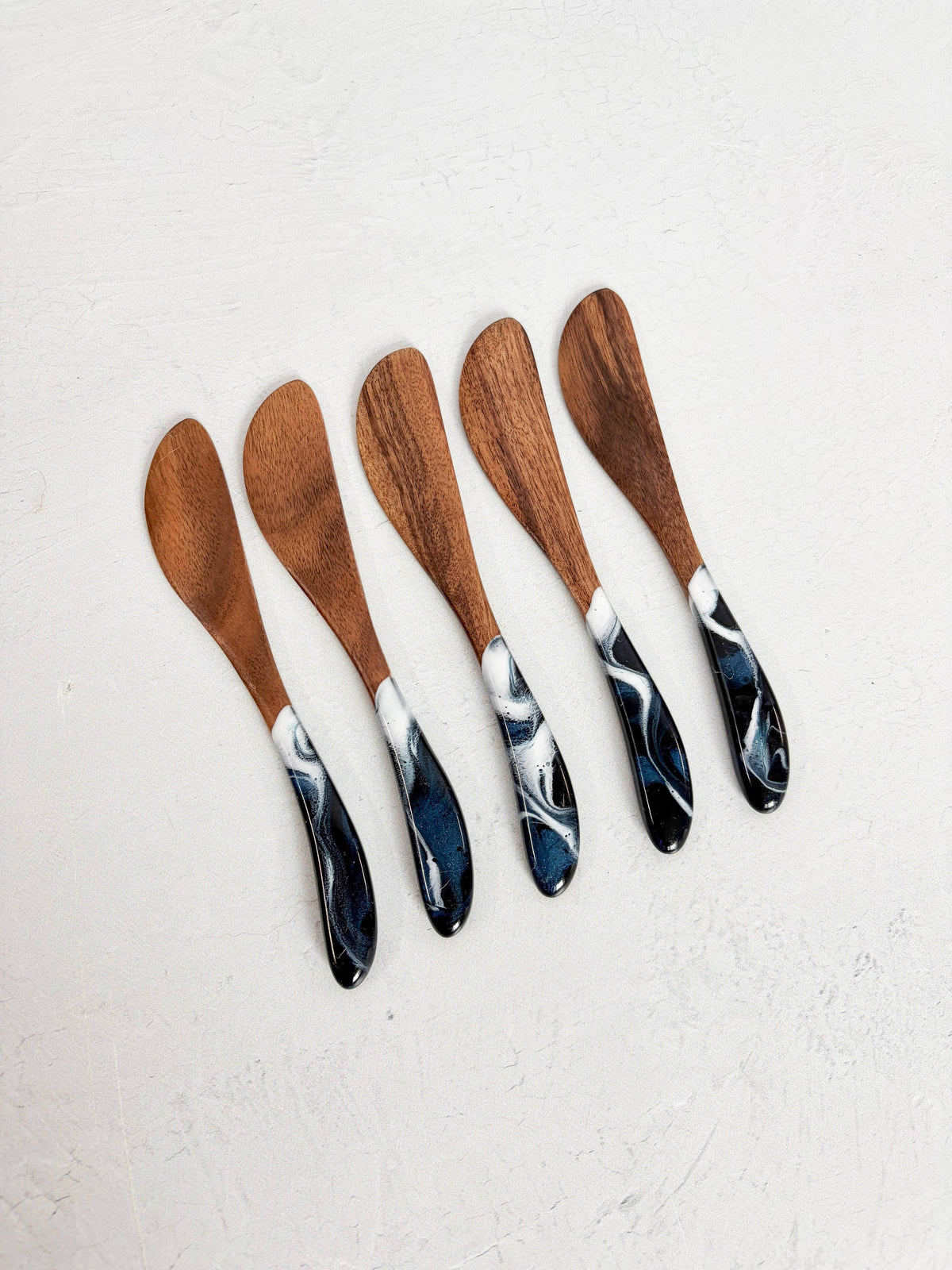 Ocean Vibes Resin-Accented Acacia Cheese Spreader