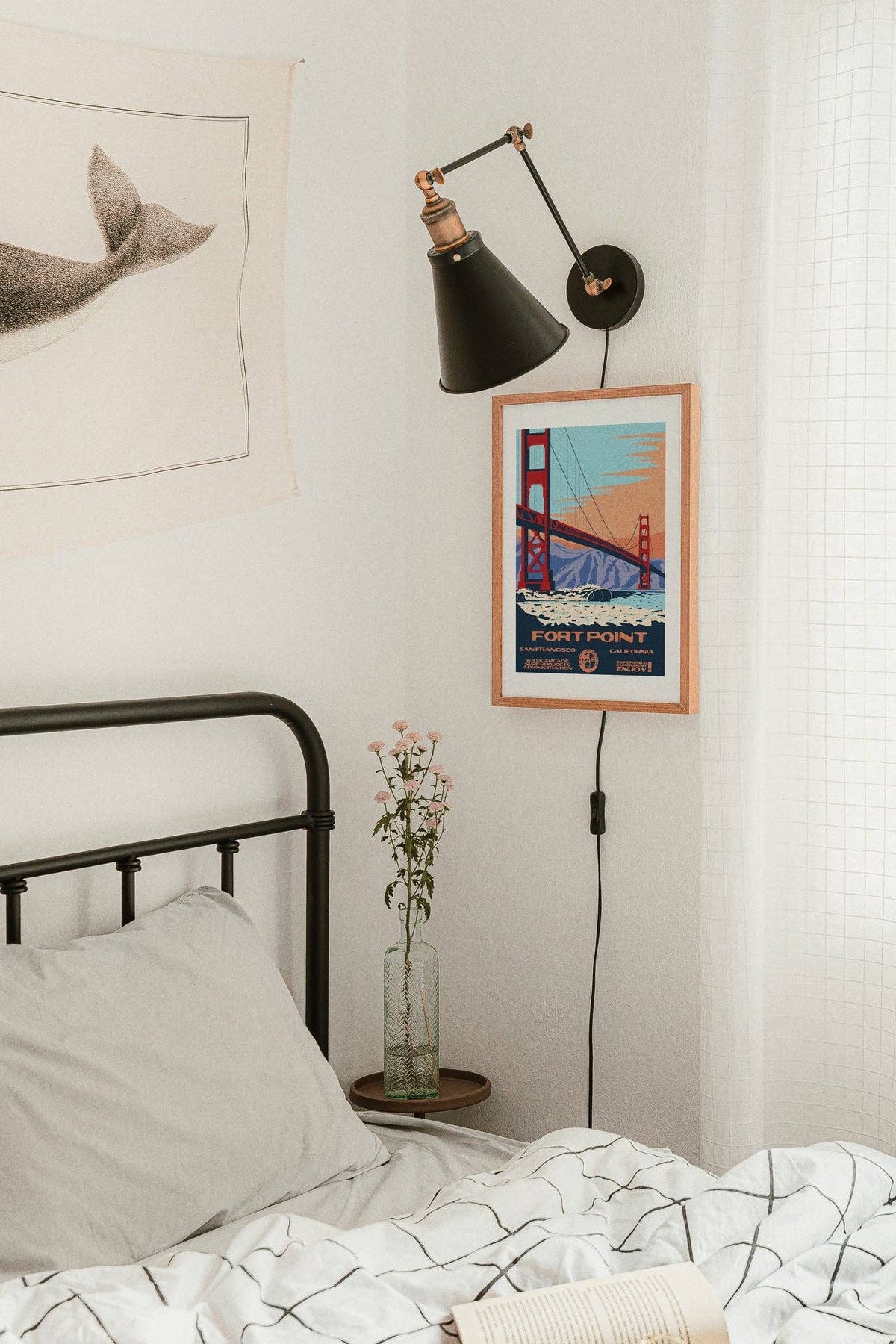 Fort Point WPA Surf Poster | Vintage San Francisco Travel Poster Art Print: Unframed / 8x10