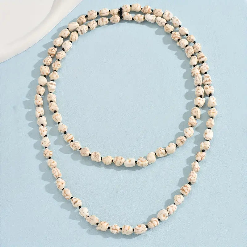 CHUNKY BEAD NECKLACE - TORQOUISE