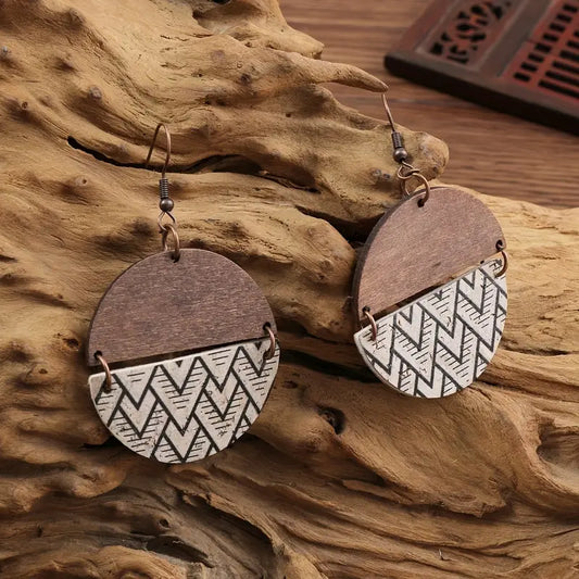 SUNSET WOOD EARRINGS