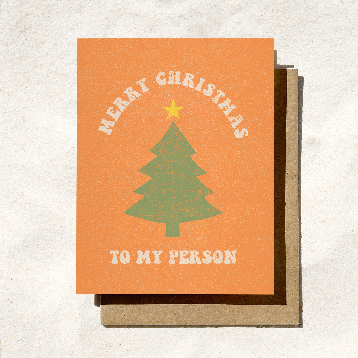 Merry Christmas To My Person Card | Card Cute Holiday Card | Tree