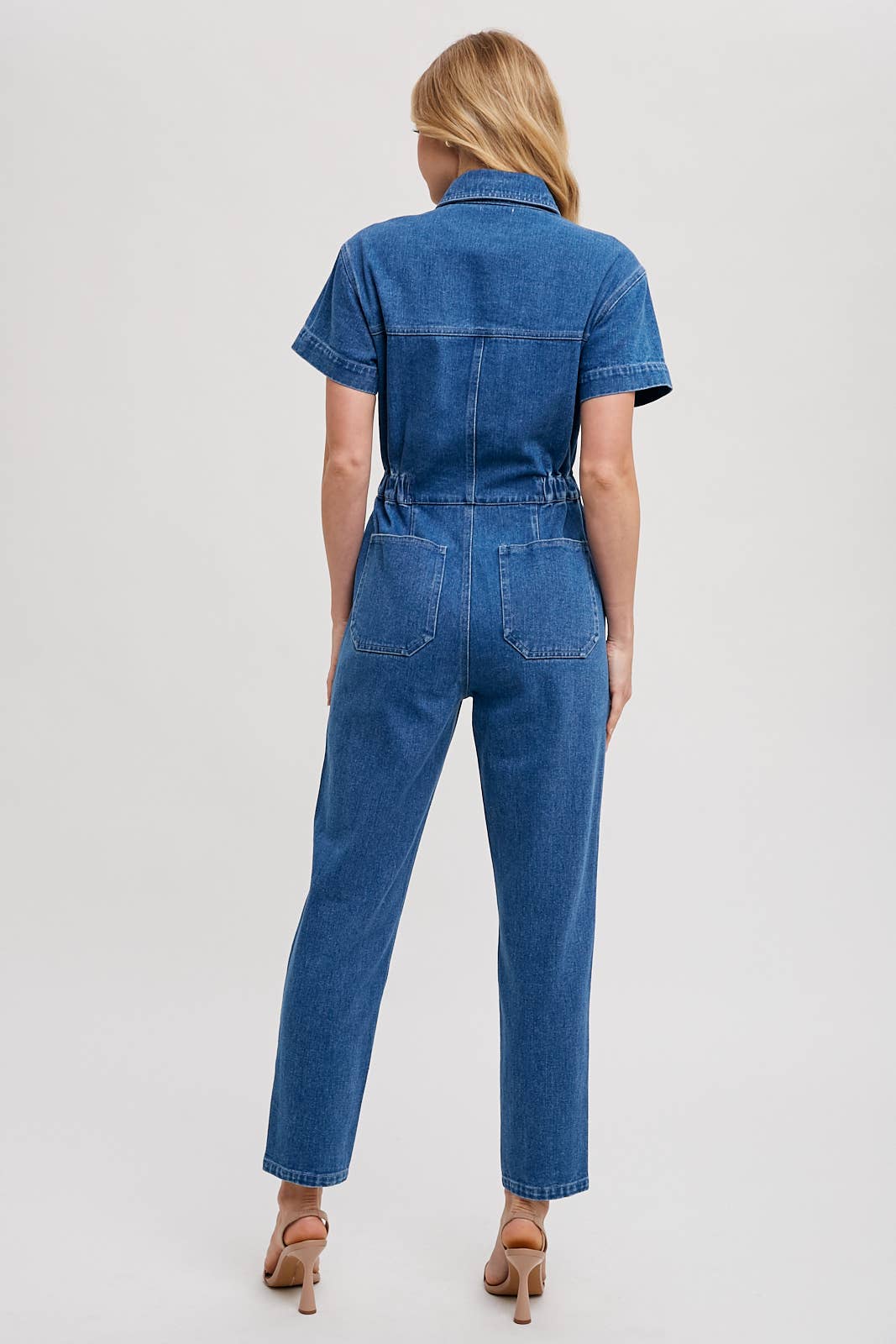 Soquel Denim Tapered Leg Jumpsuit / S