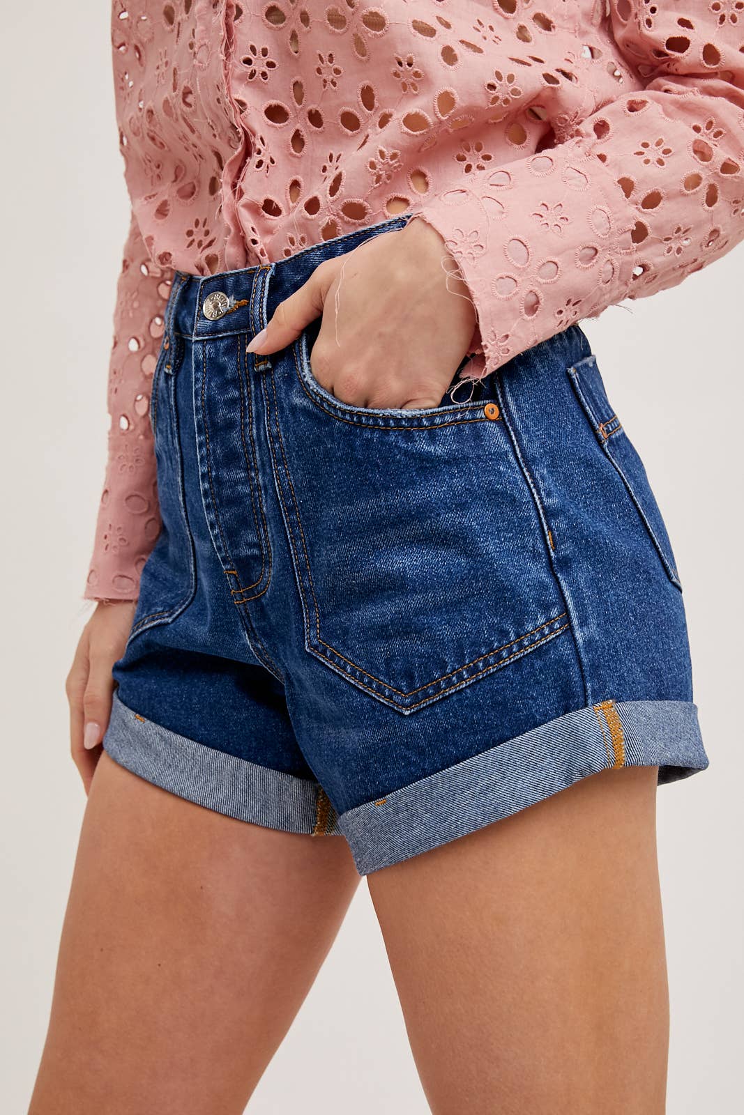 La Brea Rolled Denim Short / S
