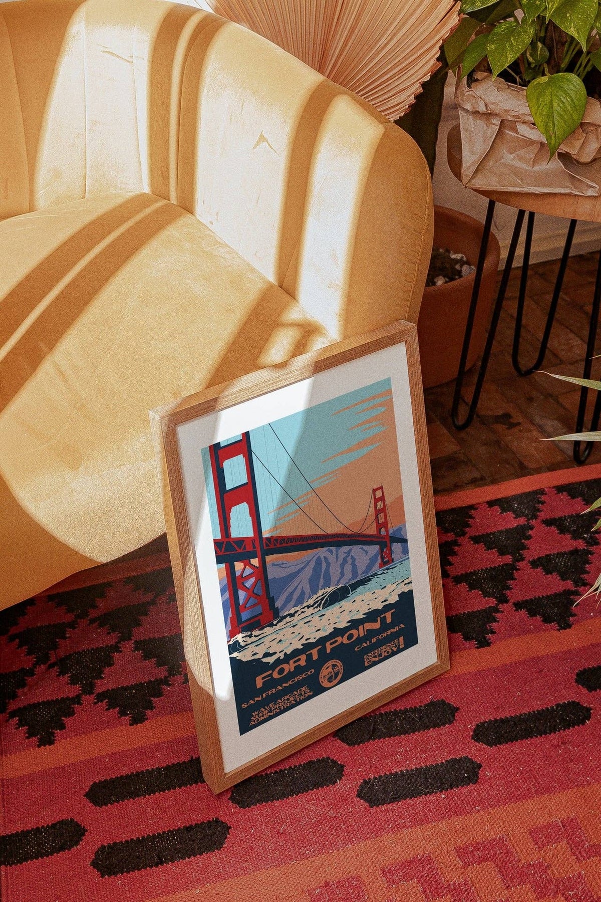 Fort Point WPA Surf Poster | Vintage San Francisco Travel Poster Art Print: Unframed / 11x14