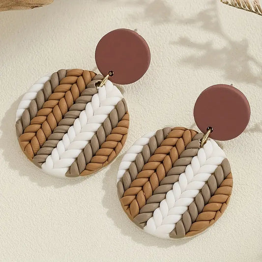 BRAIDED CLAY EARRINGS