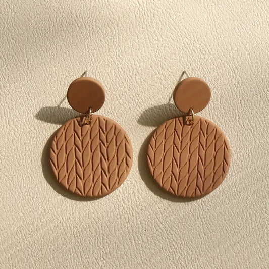 ROUND CLAY EARRINGS