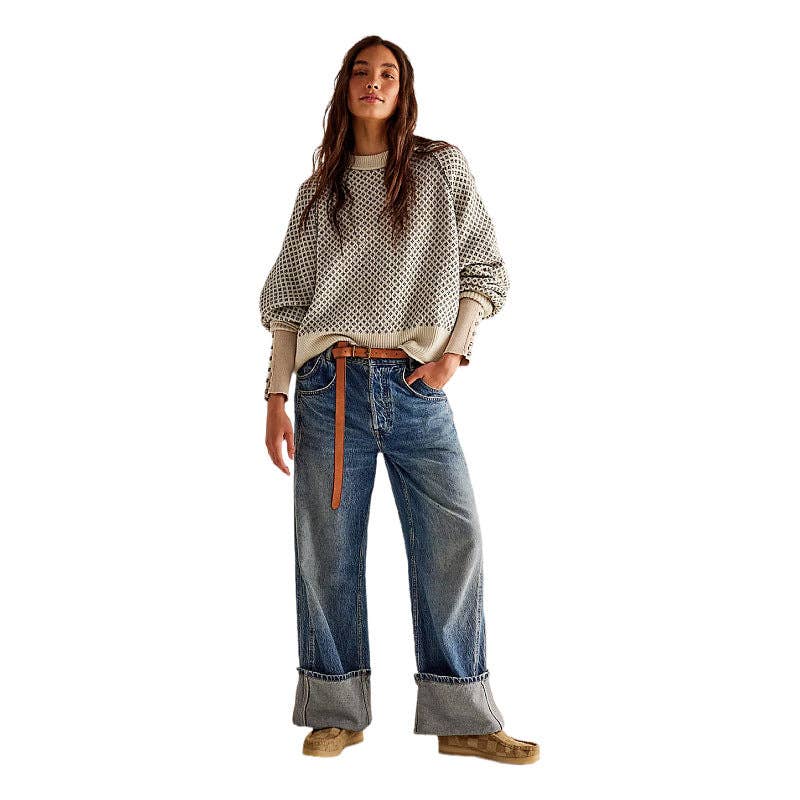 Tracy Jacquard Pullover Sweater