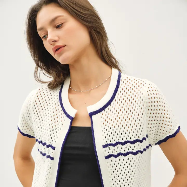 Catalina Crochet Knit Cardigan