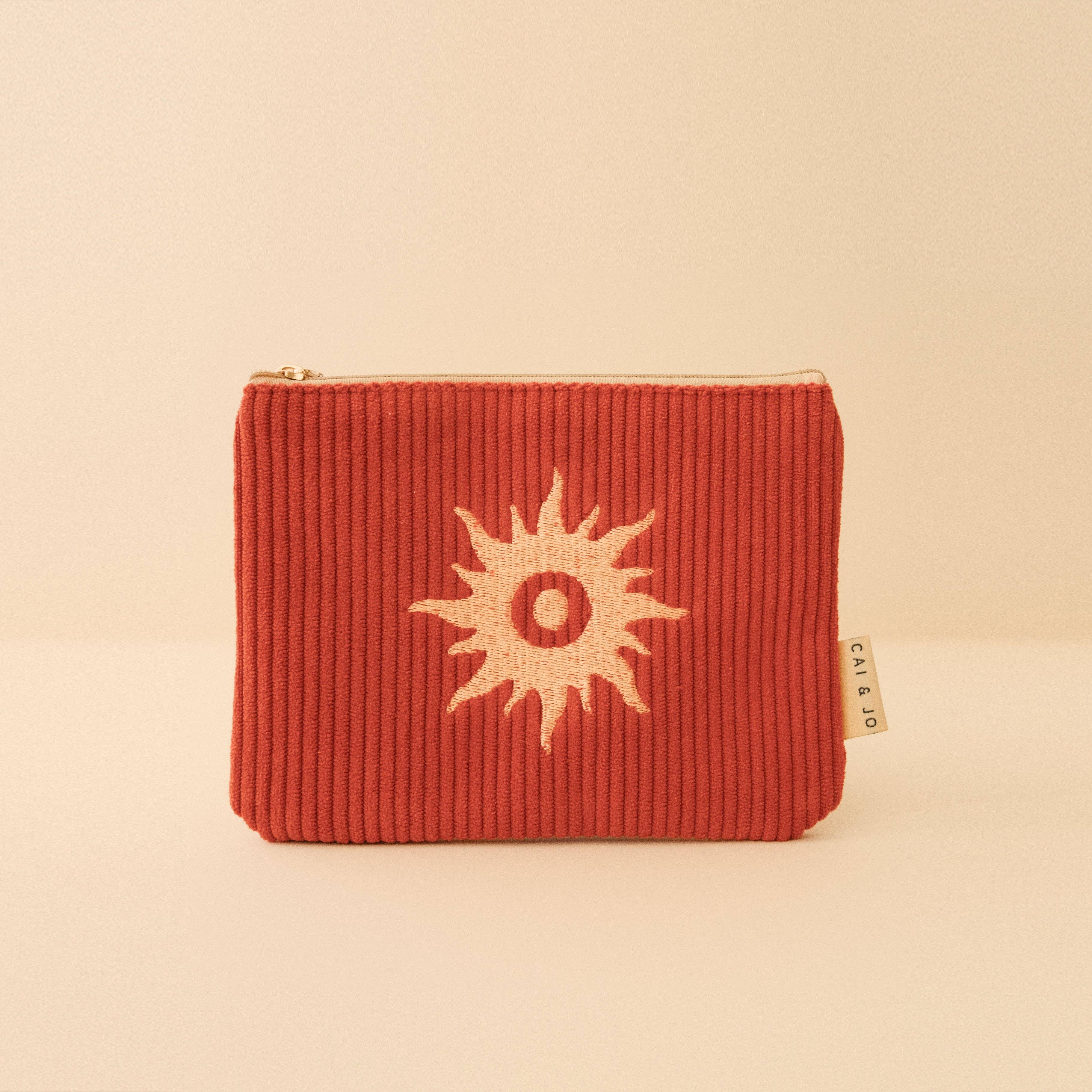 Corduroy Pouch in Rust