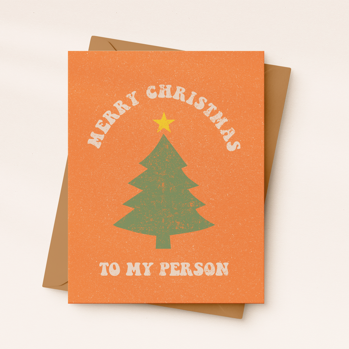 Merry Christmas To My Person Card | Card Cute Holiday Card | Tree