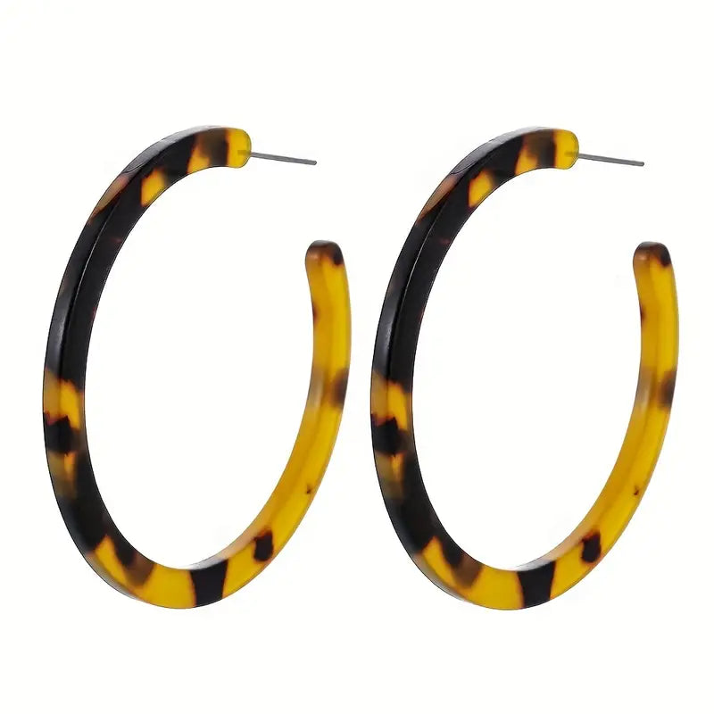 Hoop Earrings In Toroise