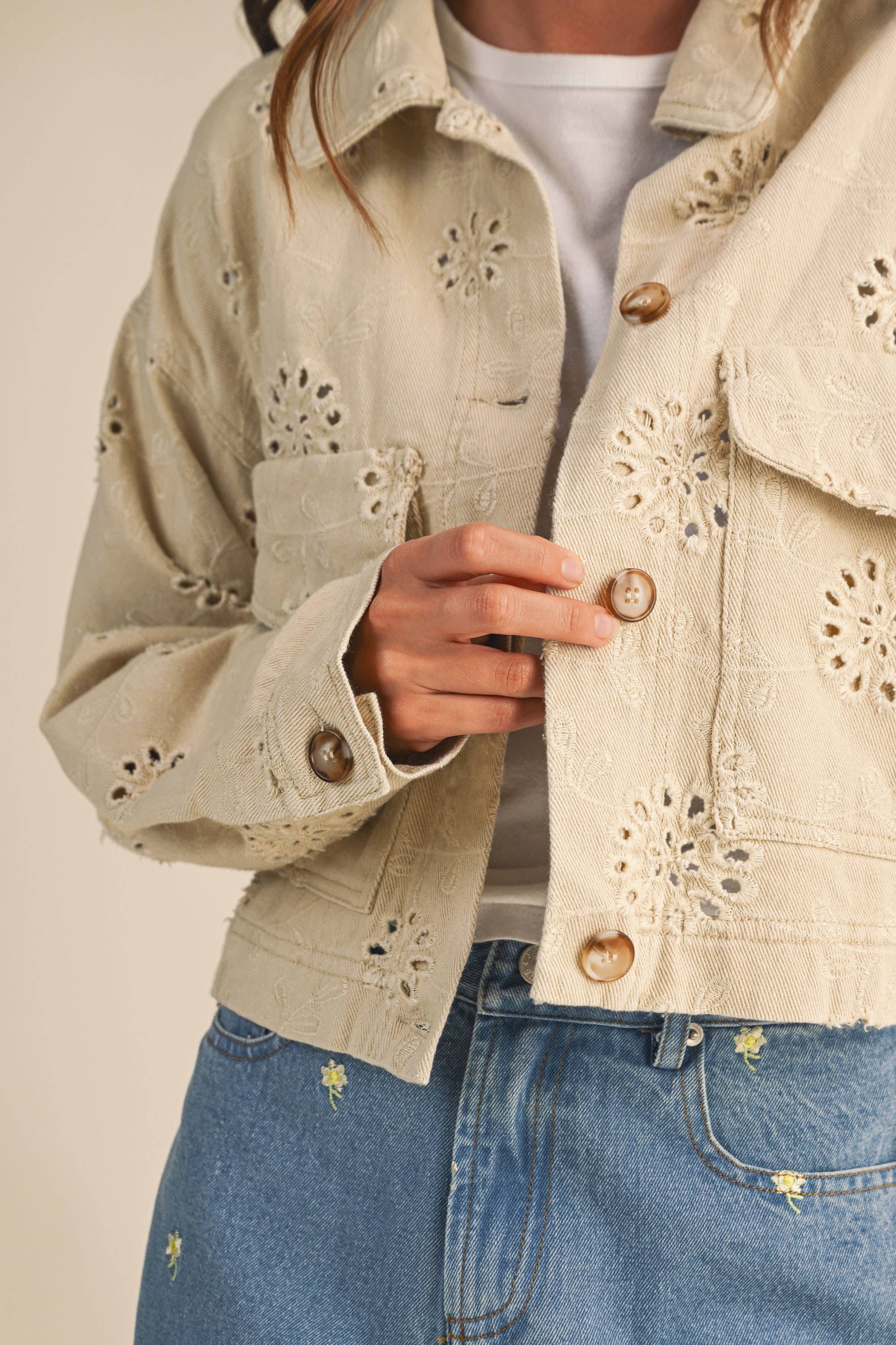 Mira Twill Cropped Jacket