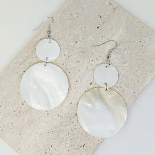 MOTHER OF PEARL SHELL EARRINGS