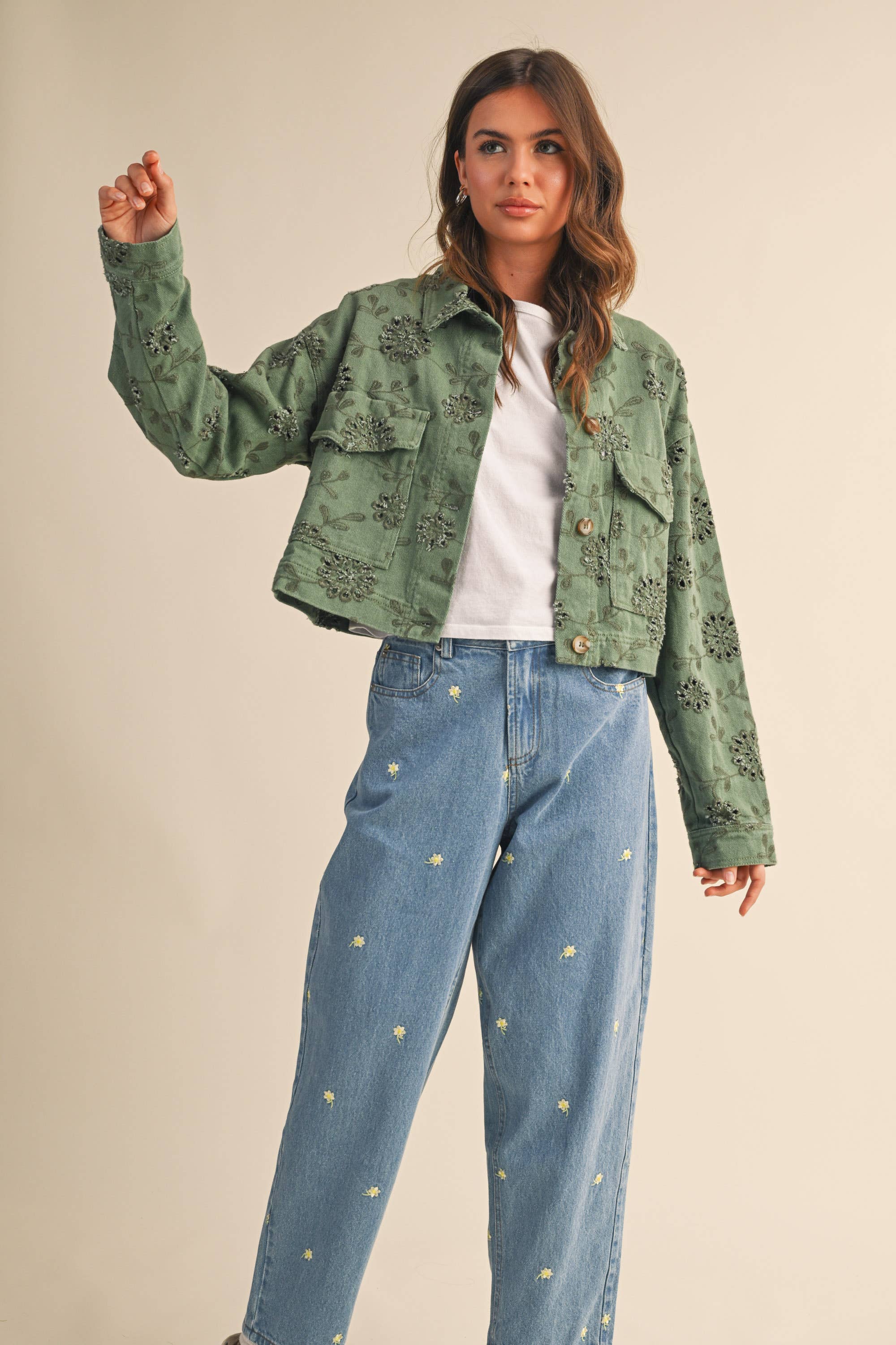 Mira Twill Cropped Jacket