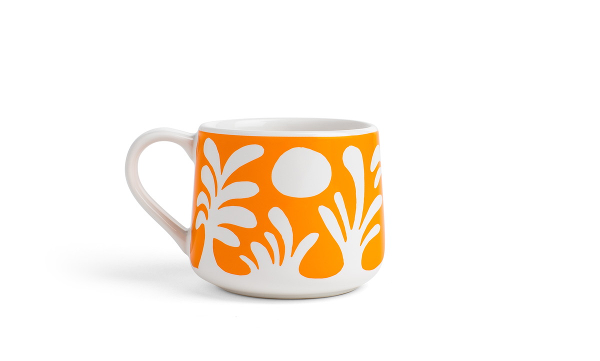 12oz Small Crescent Ceramic Mug (Under the Sea)