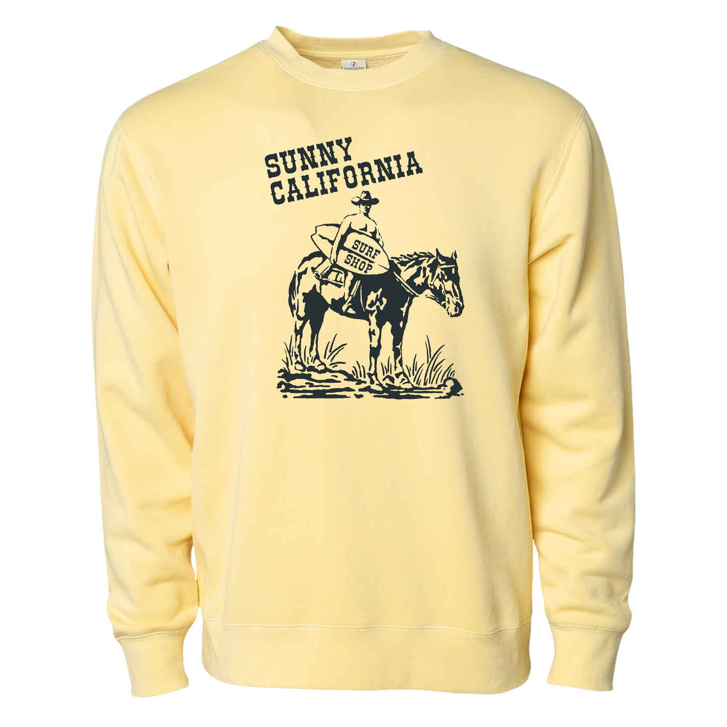 SUNNY CALIFORNIA CLASSIC COWBOY CREW FLEECE