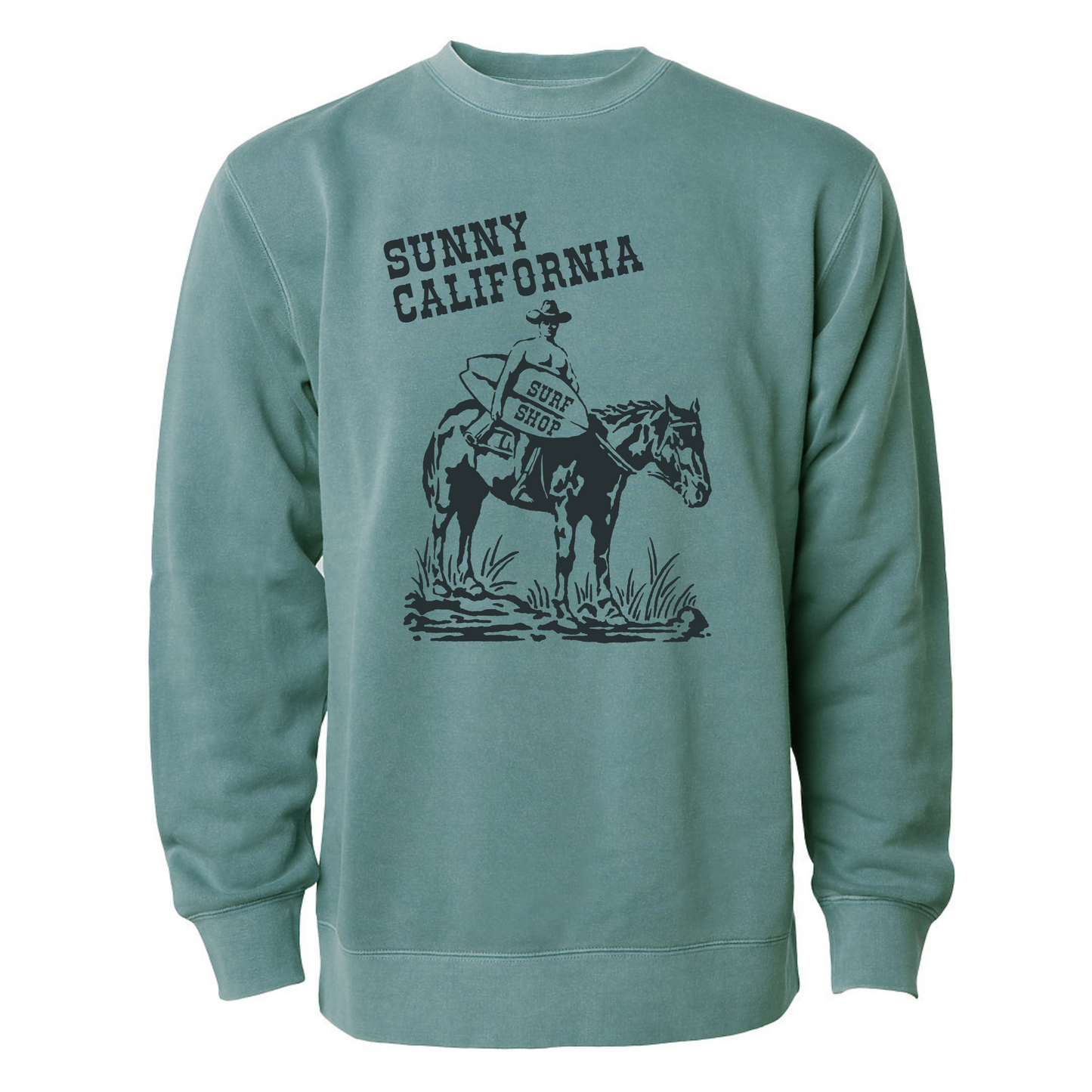 SUNNY CALIFORNIA CLASSIC COWBOY CREW FLEECE